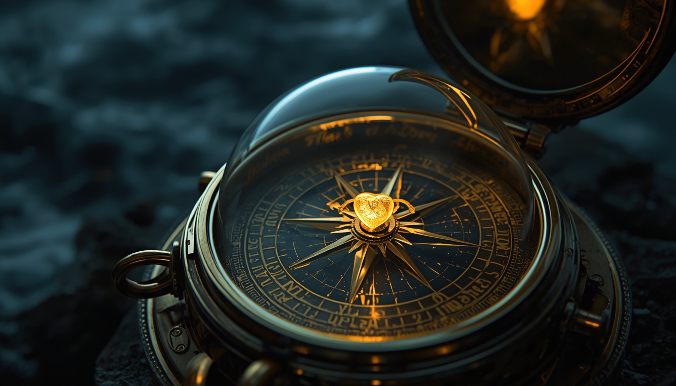 The Golden Heart Compass